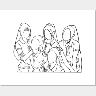 KPOP FANART LINE ART V4 Posters and Art